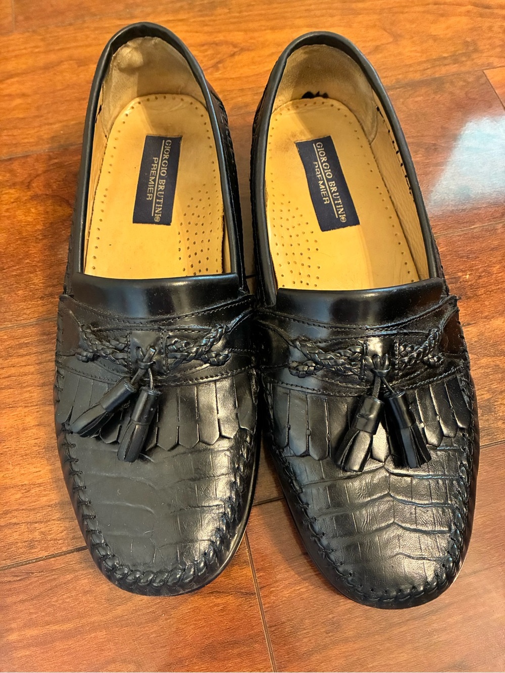 Lucky Brand Black Leather Tassel Loafers